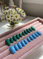 Customizable Handmade solid color Press-on nail set Lvl-1