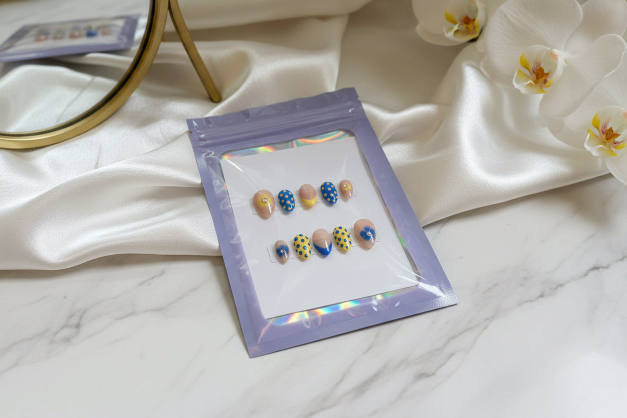 Customizable Handmade Press-on Nails design Lvl-4