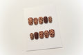 Handmade Matte Giraffe design Press-on nail set Lvl-3