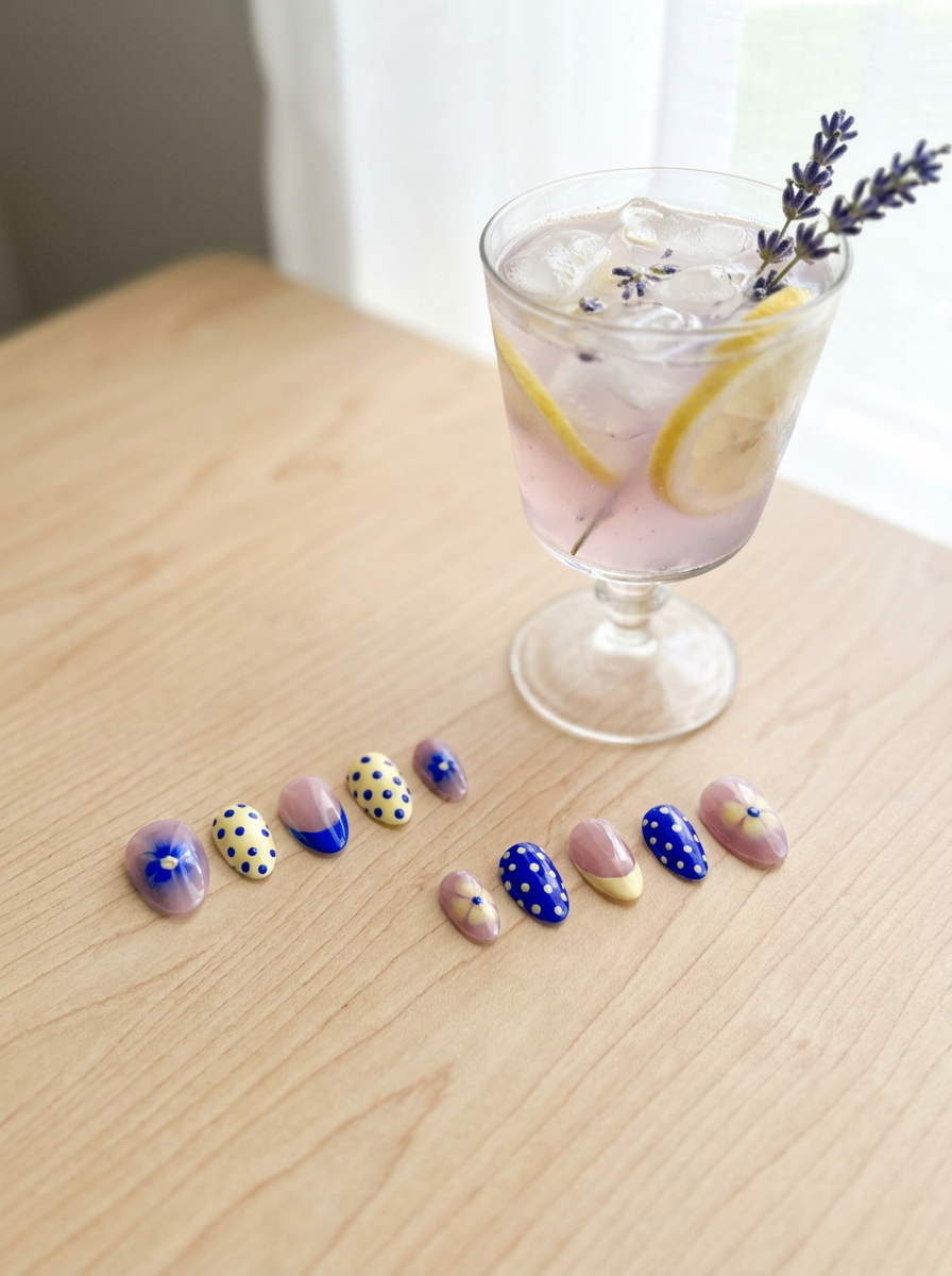 Customizable Handmade Press-on Nails design Lvl-4