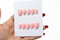Handmade Pink with White lace design Press-on Nail set Lvl-2