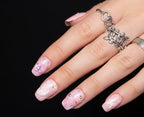 Handmade Floral Butterfly Glitter design Press-on Nails Lvl-3