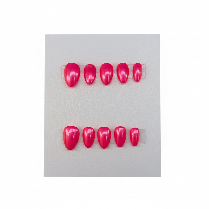Handmade Neon Chrome Summer style Press-on Nail set Lvl-2