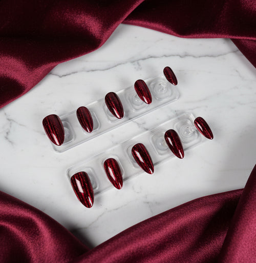 Customizable Handmade Magnetic Polish Design Press-On Nail Set Lvl-3