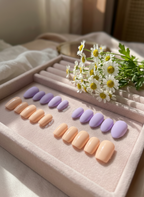 Customizable Handmade solid color Press-on nail set Lvl-1